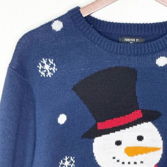 Forever 21 Holiday Snowman Christmas Crew Neck Sweater - Men’s US XL - Picture 3 of 6